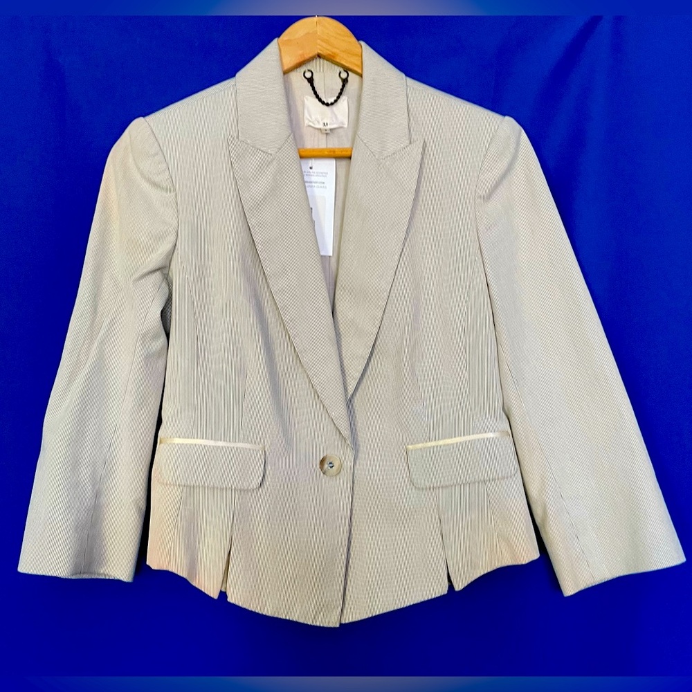 3.1 Phillip Lim 3/4 sleeve Women’s Jacket Size 4 in Grey/Silver/Creamy White